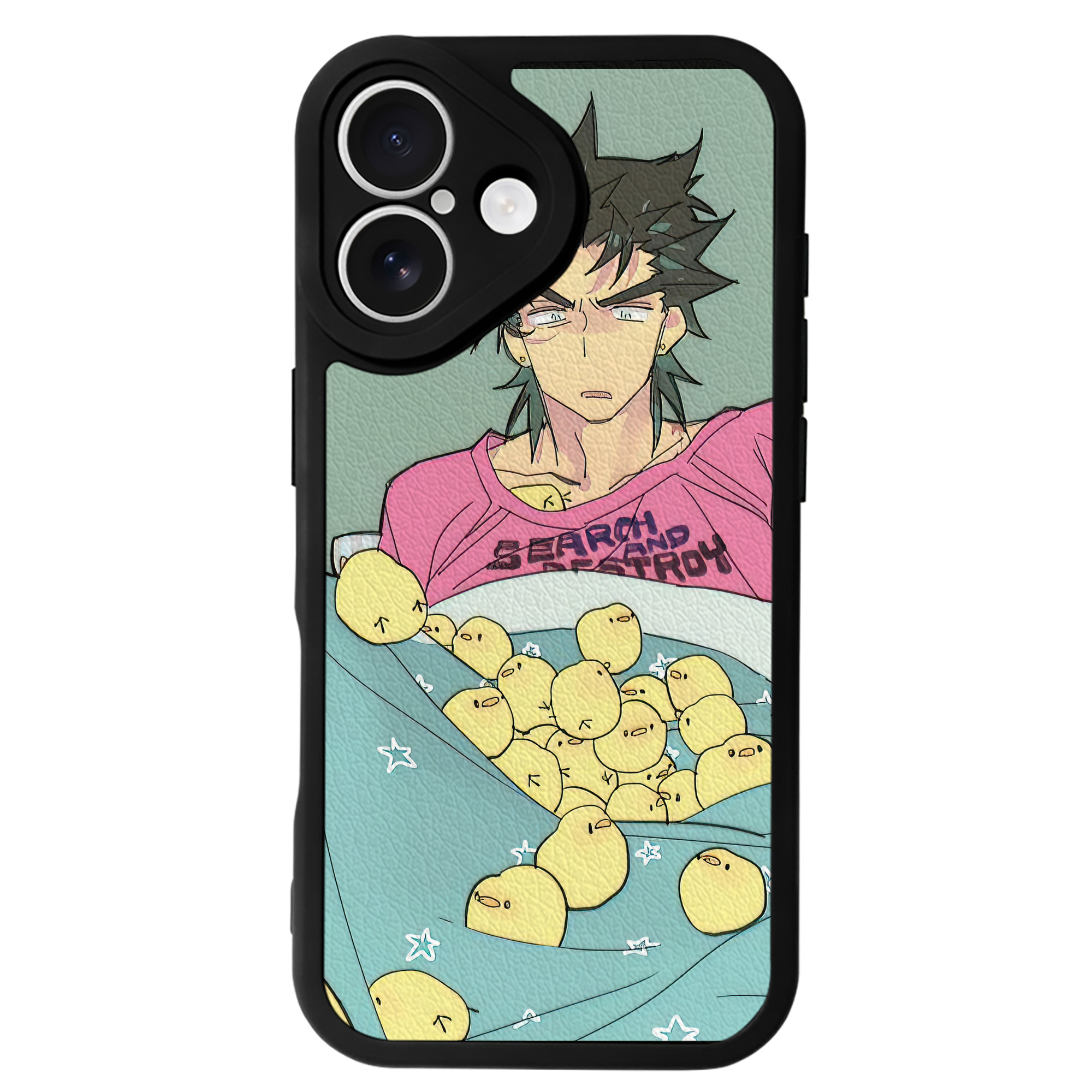 （画像用） ジョジョの奇妙な冒険 JoJo's Bizarre Adventure 【iPhone 16シリーズ対応】シリコンスマホケース（レザー調） 材質：シリコン